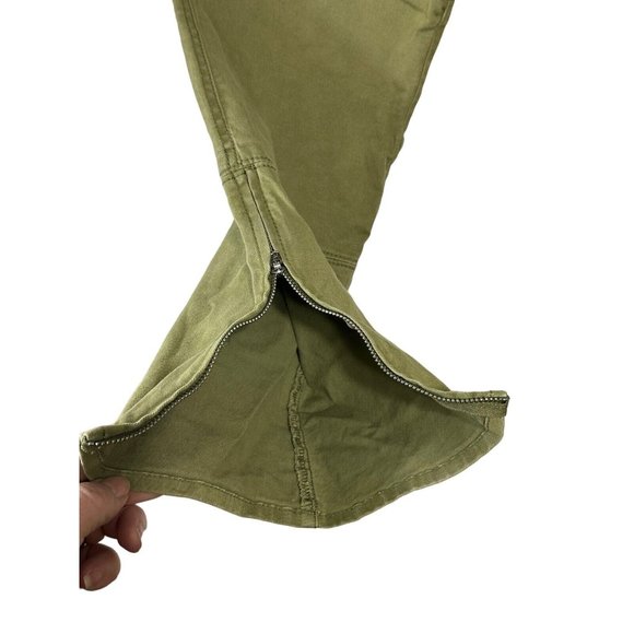 EUC TALBOTS Signature Size 12 Olive Green Pants Zippered Legs - Picture 8 of 11